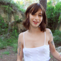 Filthy girl Silvia Soprano gets analyzed outdoors