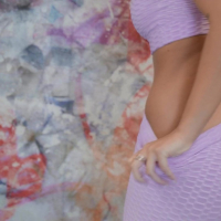 Fit babe Ryan Reid in sexy tights spreads wide for a big meatpole