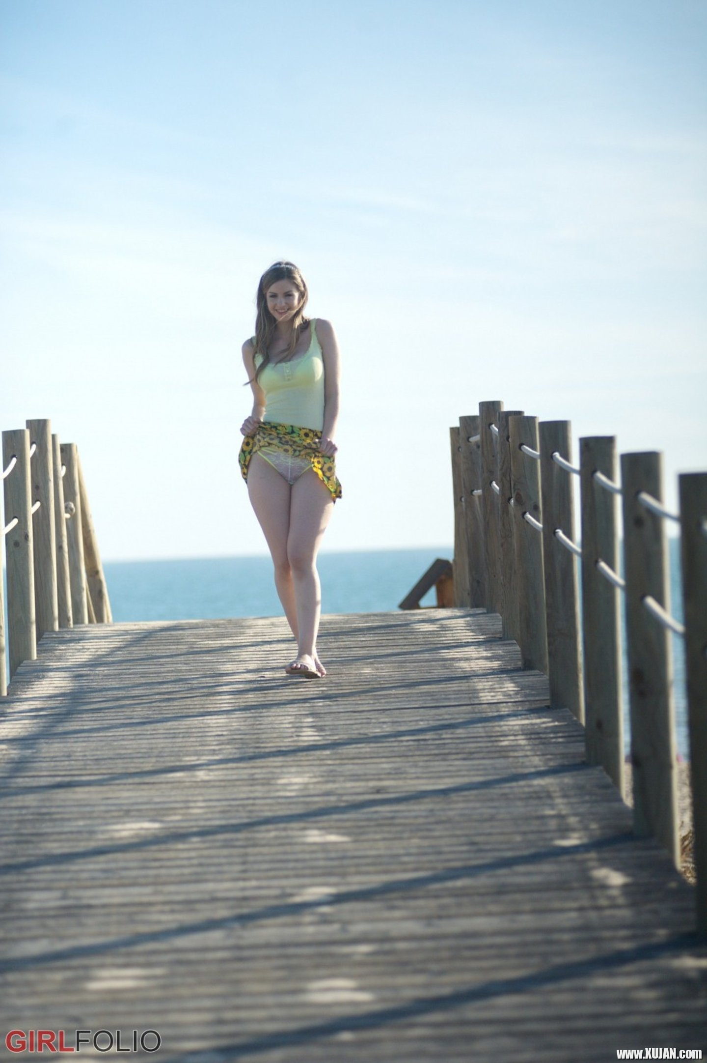 Hot Stella Cox flashing her Coochie on the Pier - Photo #3273794