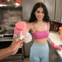 Stunning Angel Gostosa sucking Jonathan Jordans big black cock