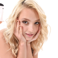 Slim blonde chick Lily Vei revealing her superb naked body