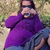 Solo BBW Nikki Holland playing with her wet pussy outdoors