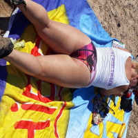 A day with the boat and at the beach with gorgeous Nikki Holland
