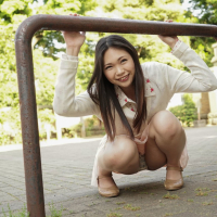 Naughty asian doll Mahiro Yozora stripping outdoors