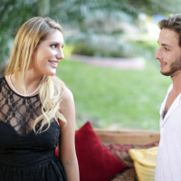 Gorgeous August Ames fucks her Man on the Porch