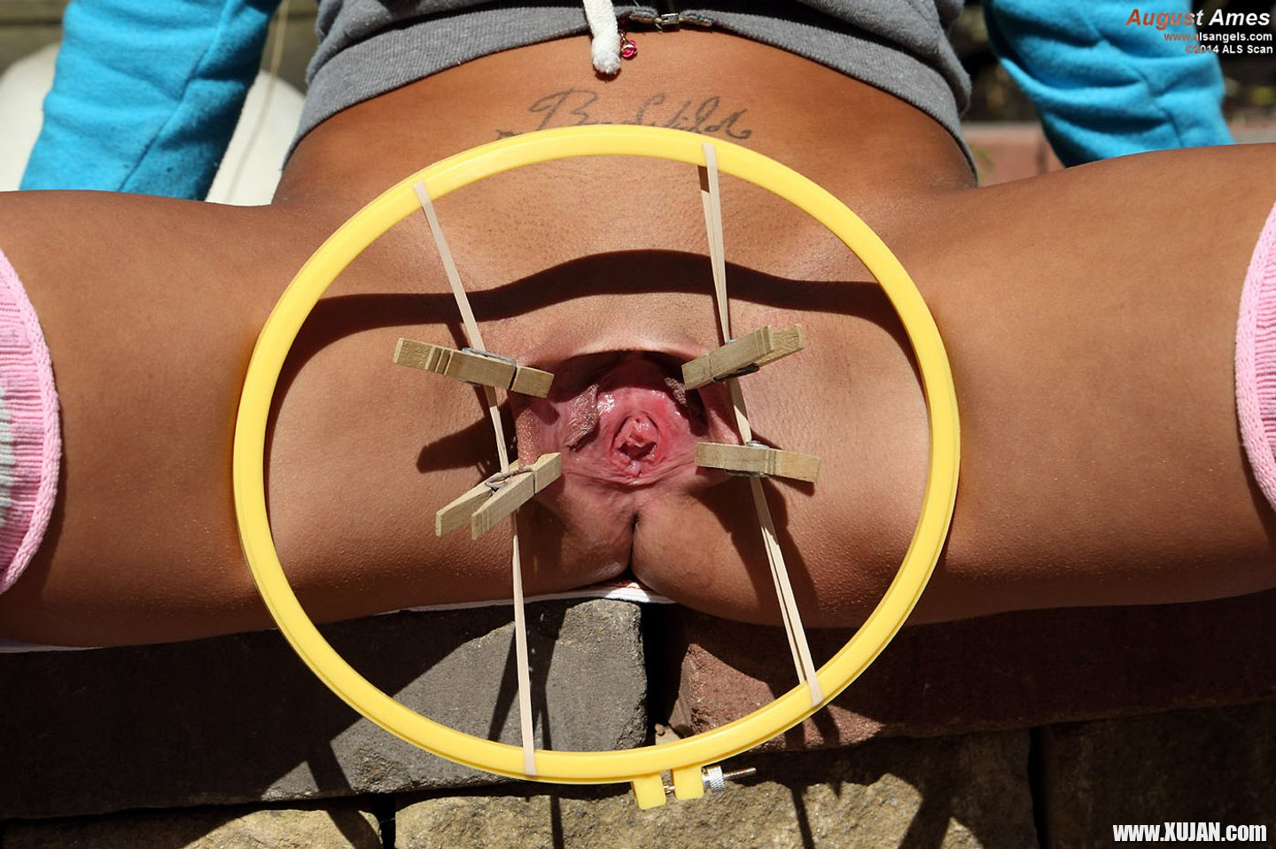 Sexy August Ames using a Pussy spreading Device - Photo #3289528