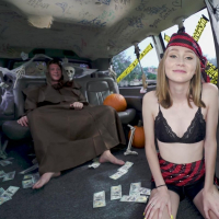 Alicia Williams gets talked into banging in a Car