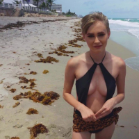 Alicia Williams gets picked up at the beach then banged in the hotel room