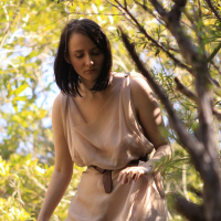 Aeryn Walker cools off her hot Body in a Stream