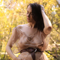Aeryn Walker cools off her hot Body in a Stream