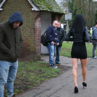Kinky Jasmine Jae enjoys flashing some Guys