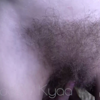 Goddess Kyaa Strips Down to expose her Hairy Cunt