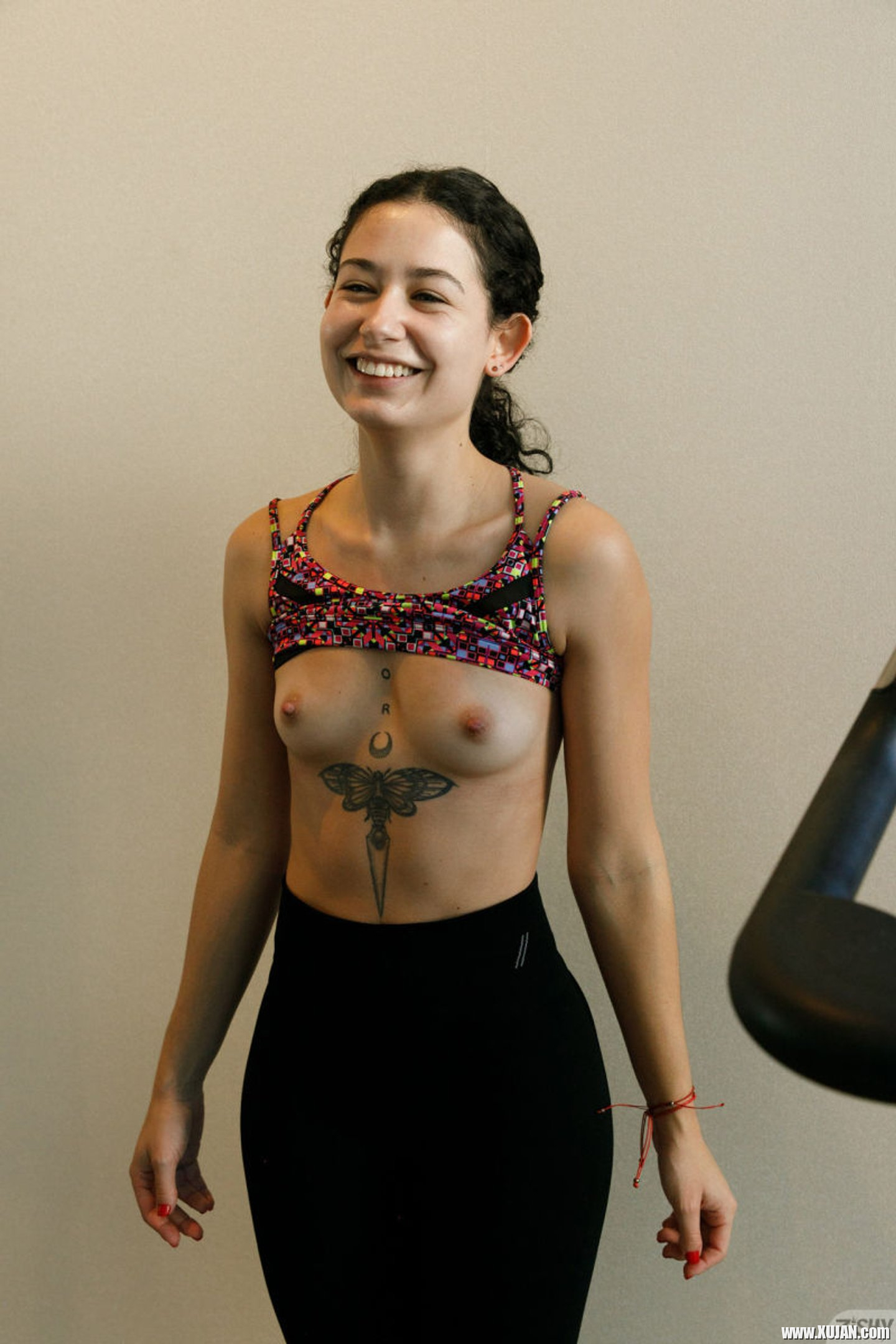 Working out ends with cute Rosaline Imaz doing a sexy striptease - Photo #3295965