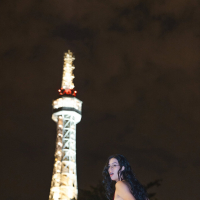 Lucky guy takes pics of his date Sally Hunter doing naked teases in public