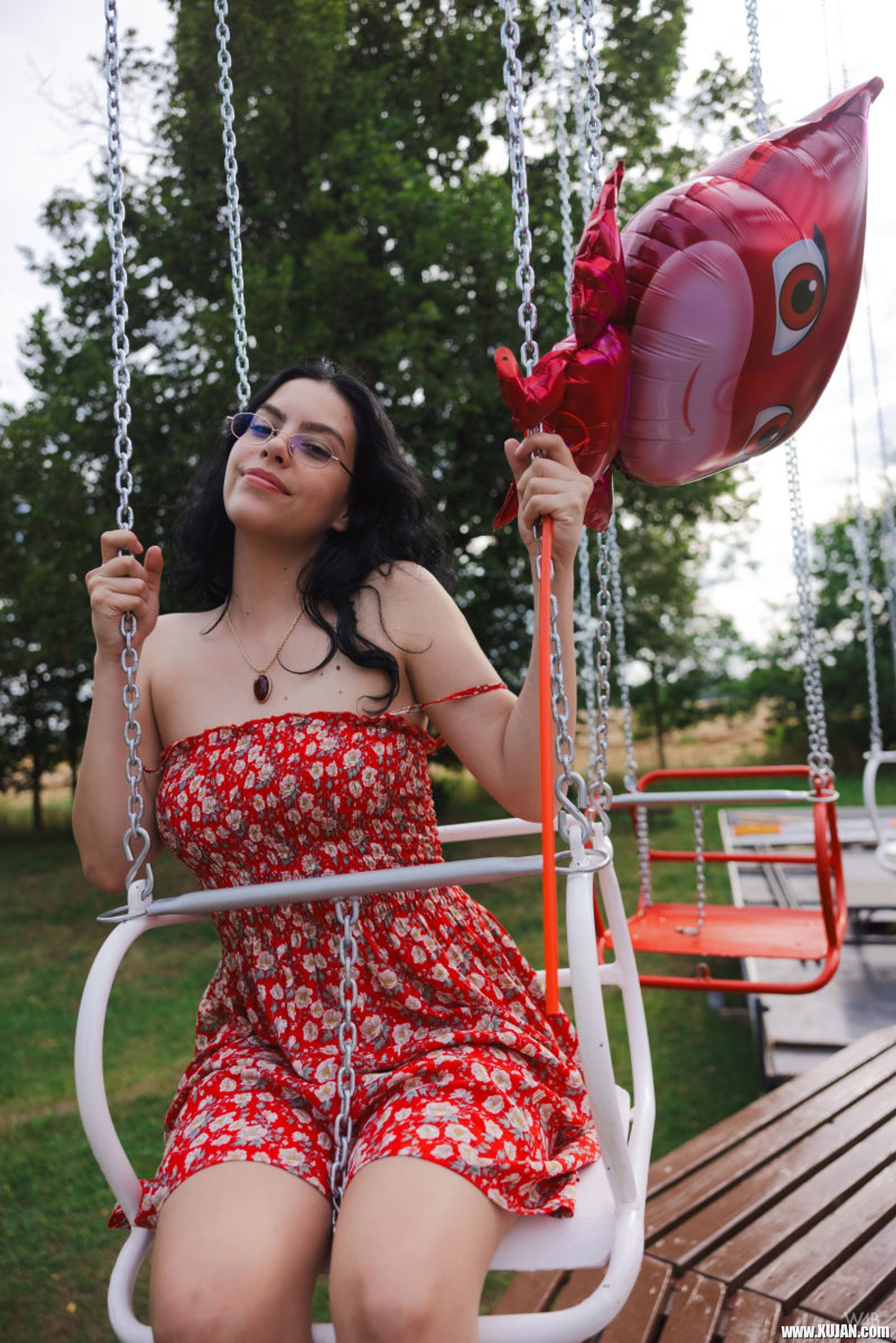 Adorable Sally Hunter undressing in the local amusement park - Photo #3297883