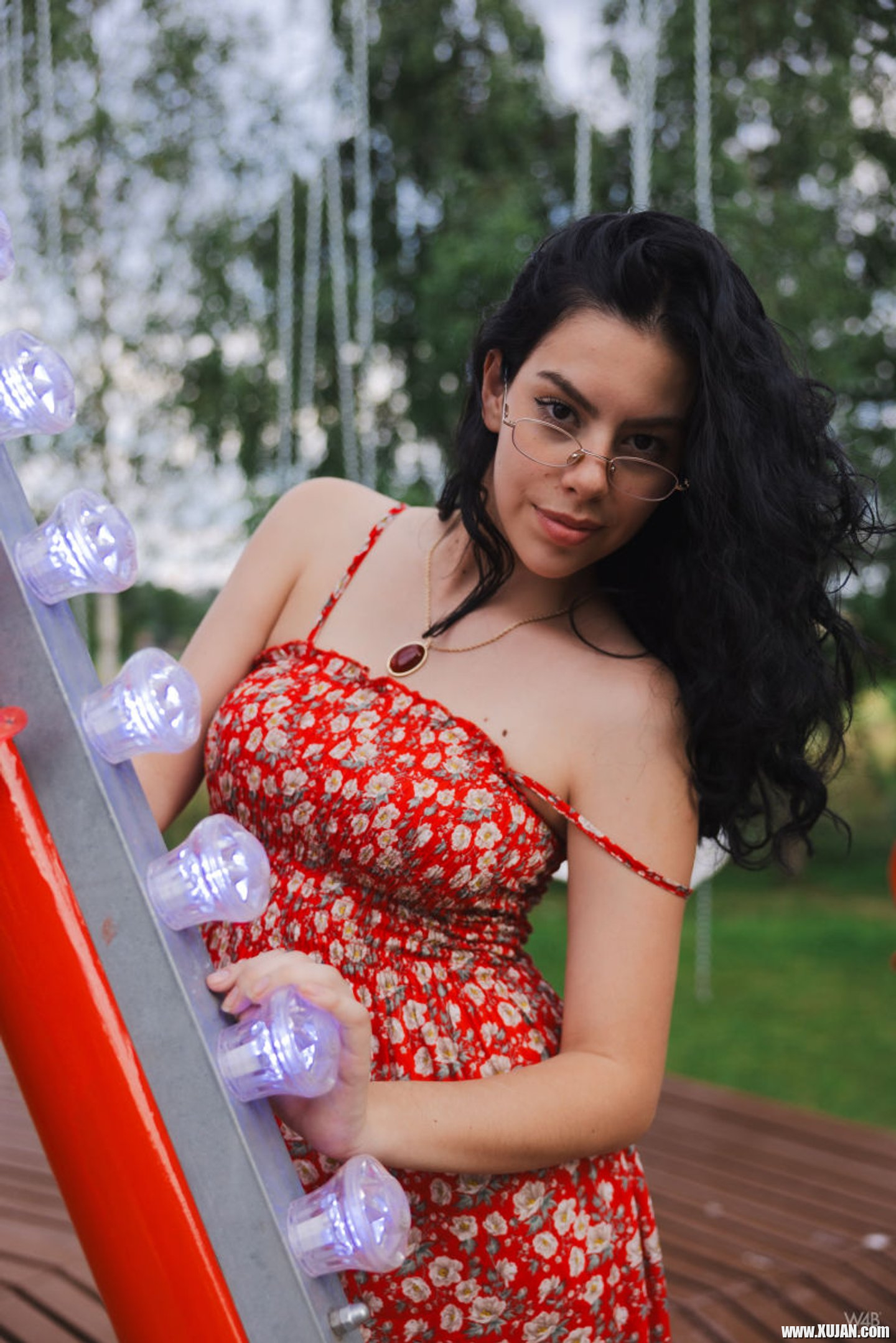 Adorable Sally Hunter undressing in the local amusement park - Photo #3297885