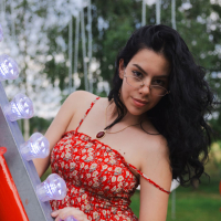 Adorable Sally Hunter undressing in the local amusement park