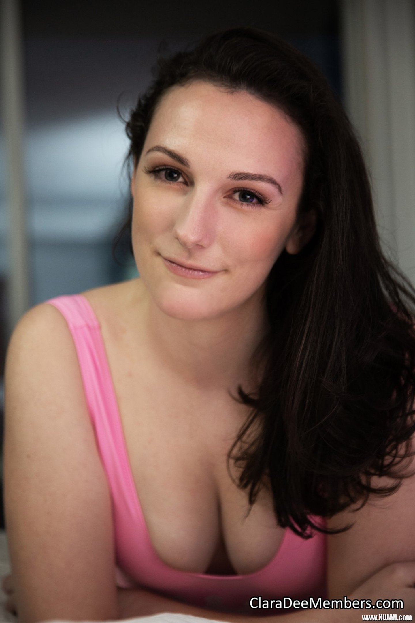 Gorgeous Clara Dee in teasing in pink bodysuit in the bedroom - Photo #3301763