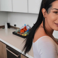 Hot Katrina Jade rubs a Cock between her big Boobs
