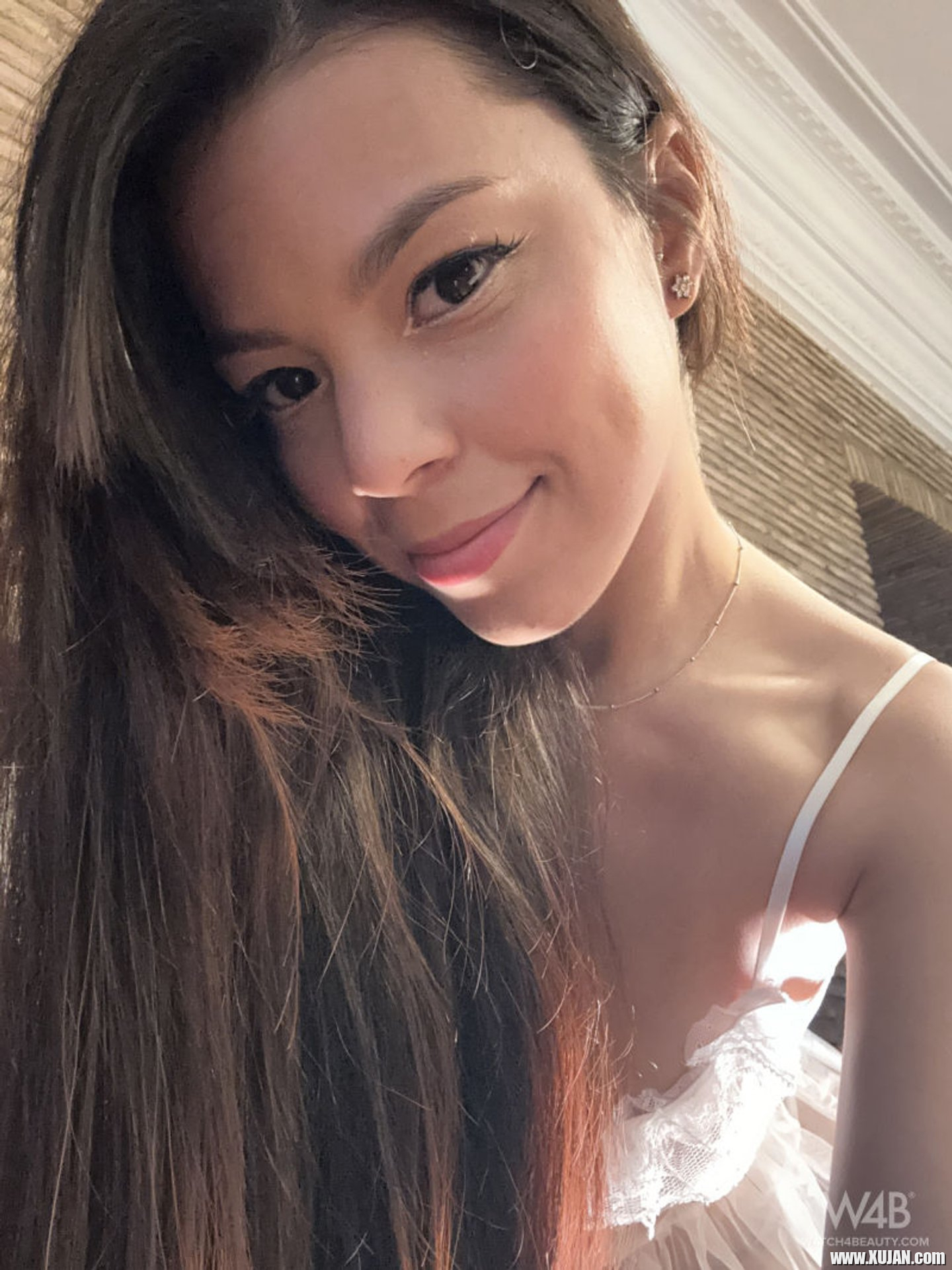 Brunette Sky Moon exposing her perfect natural tits and hot ass - Photo #3307740