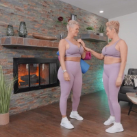 Curvy lookalike bitches Ryan Keely and Kaden Kole banged by same dude