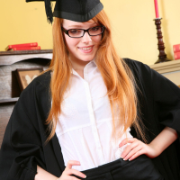 College Graduate Kloe Kane strips to her Stockings