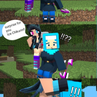 MoriRoseMC y katakum e Ice Chikurin minecraft prisma 3D Comic y