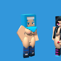 MoriRoseMC y katakum e Ice Chikurin minecraft prisma 3D Comic y