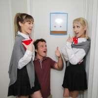 Nova Skies Lana and Goldie fucking in dormitory