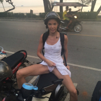 Sexy chick Lovenia Lux teasing with her hot posing outdoors