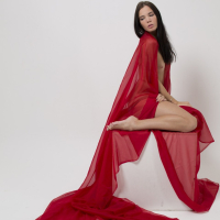 Lovely girl Lovenia Lux puts her naked figure on display
