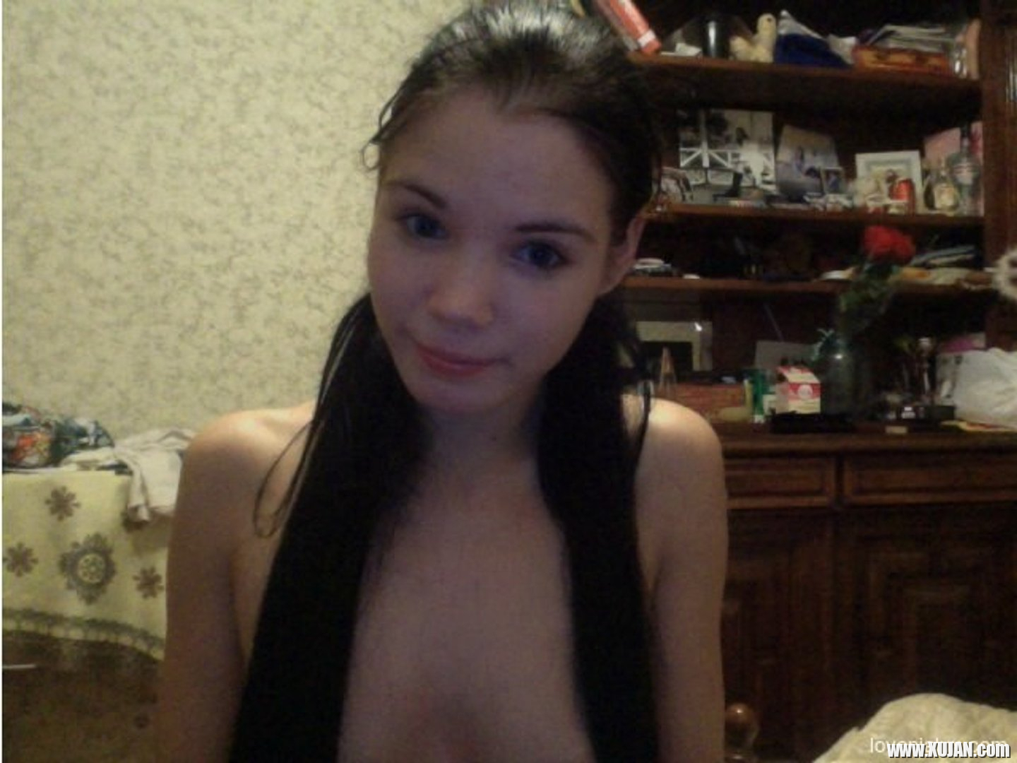 Brunette teen Lovenia Lux teasing with her amazing figure - Photo #3330481