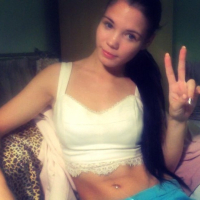 Brunette teen Lovenia Lux teasing with her amazing figure