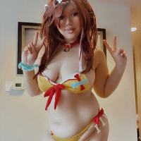 Cute Girl Inugami Crown Bikini Cosplay