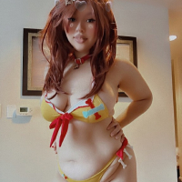 Cute Girl Inugami Crown Bikini Cosplay