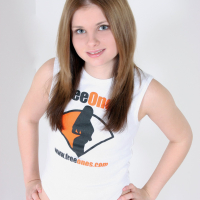 Lil Candy in FreeOnes Gear showing her shaved Pussy
