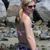 Teen Cutie Lil Candy gets dressed for a day at Daytona Beach