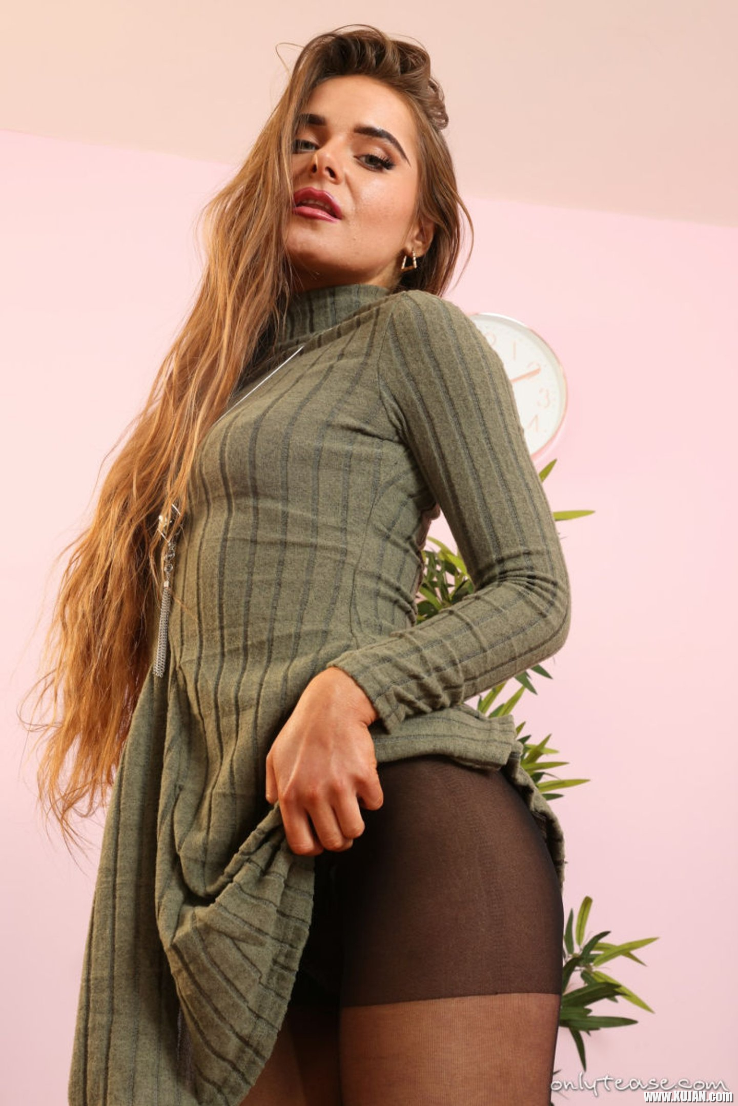 Only Tease studio presents brunette Lola Elle wearing black lingerie - Photo #3341807