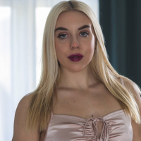 Fitting Room presents sexy blonde Carolyne Marian trying a new toy