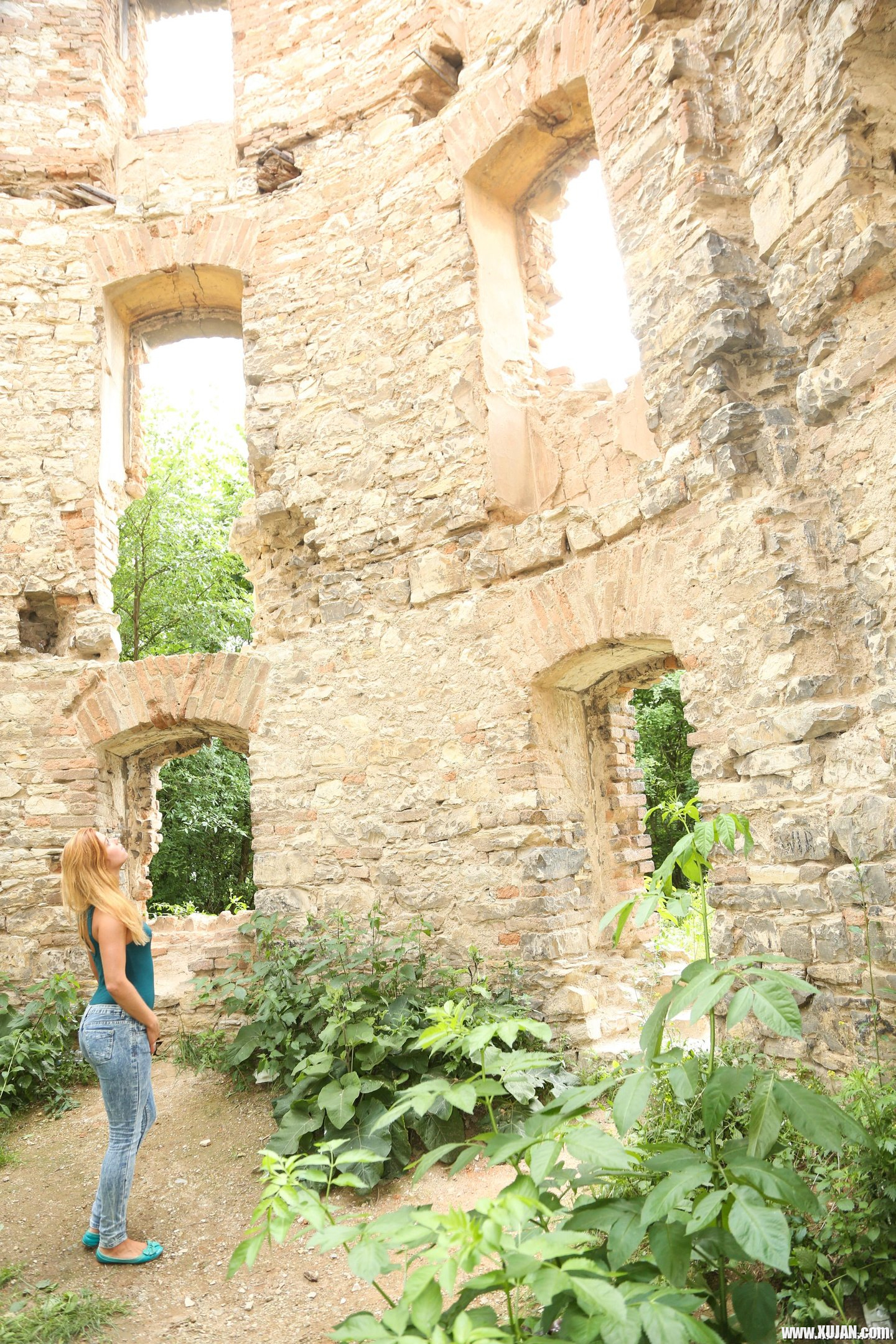Horny redhead Chrissy Fox masturbating in old Ruin - Photo #3344835
