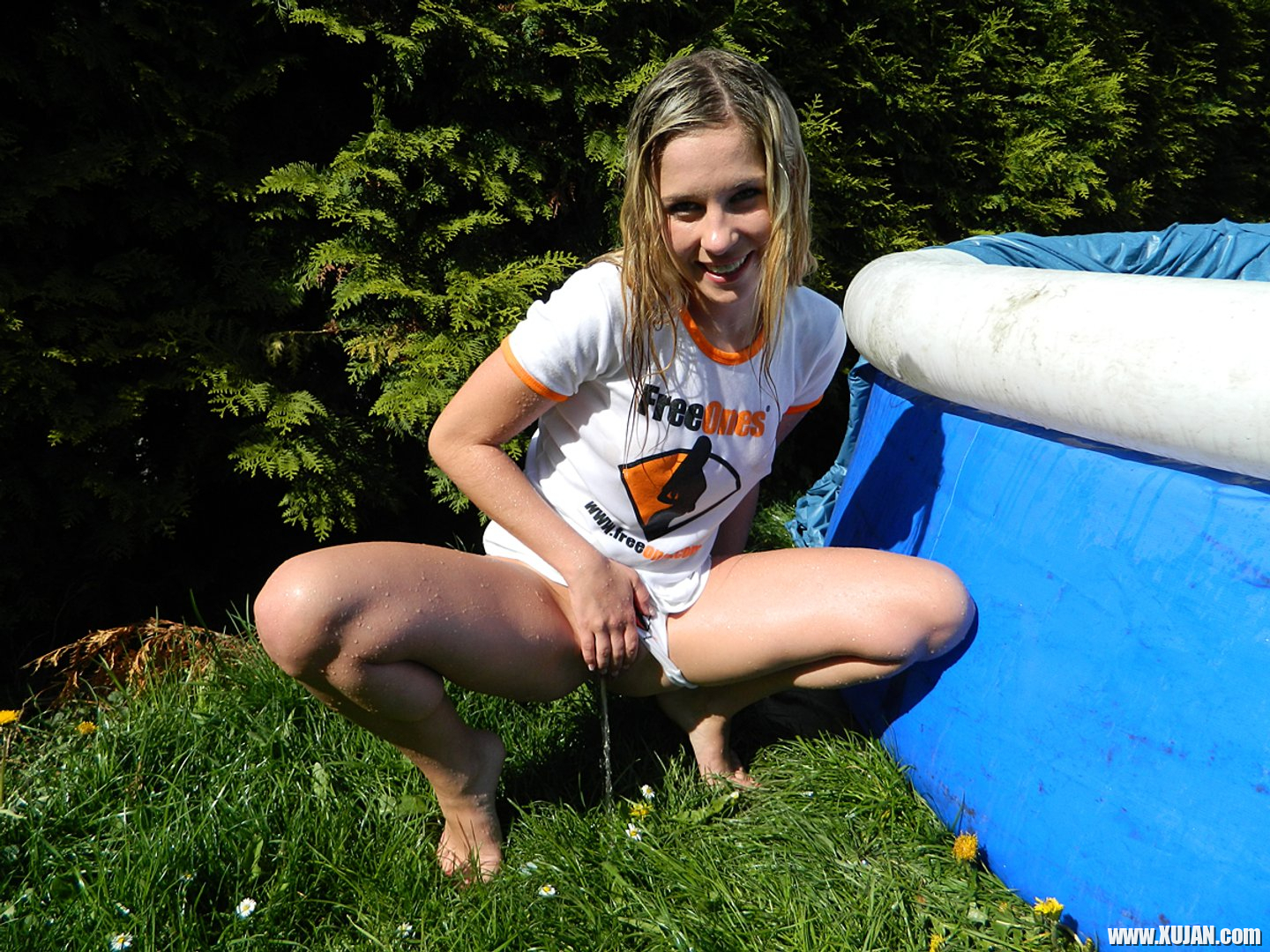 Young Leony Aprill soaks her FreeOnes Shirt all Wet - Photo #3345167