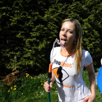 Young Leony Aprill soaks her FreeOnes Shirt all Wet