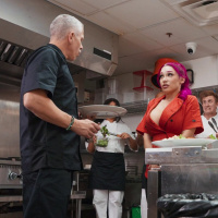 Bootylicious bitch Lily Lou getting analyzed by a chef Mick Blue