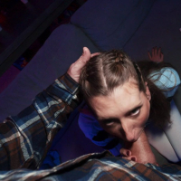 Lovely girl Addison swallows then rides GI Joeys big shaft
