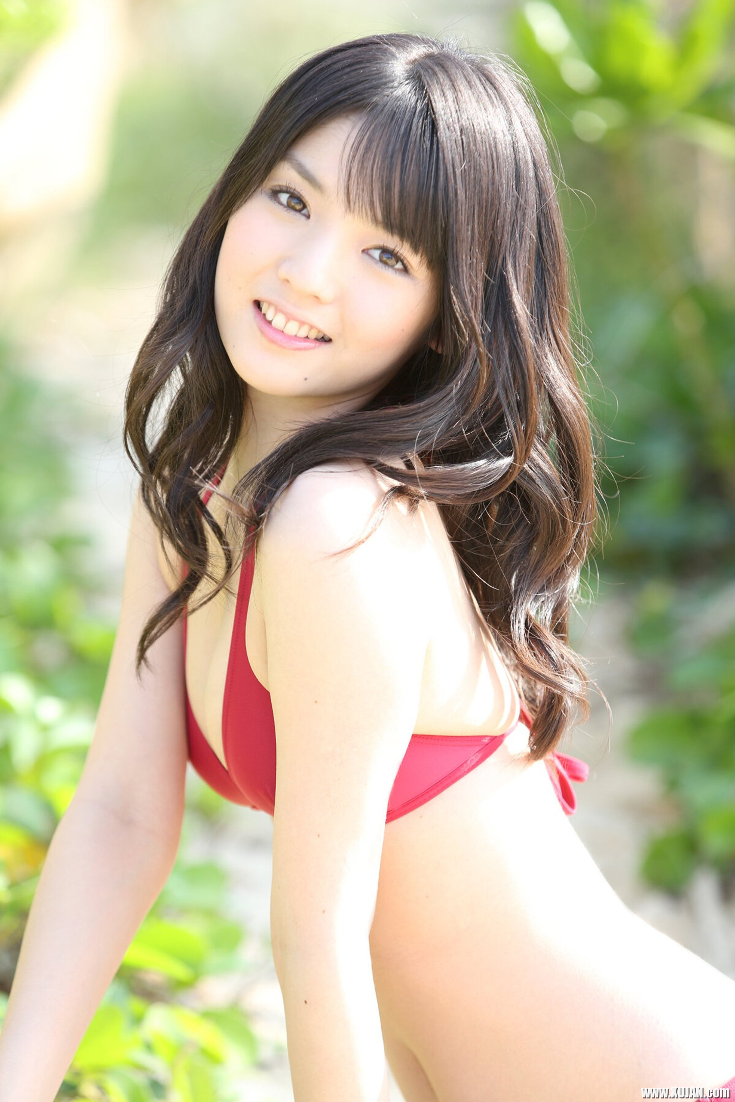 Outdoors teasing in the woods with cute amateur Sayumi Michishige - Photo #3347268