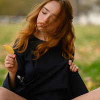 Outdoors photo session with amazing redhead model Rinna Ly by Zishy