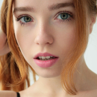 Beautiful ginger girl Rinna Ly strips off her cute dress
