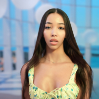 Beautiful solo girl Lia Lin taking off her top to show her amazing boobs