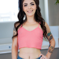 Sex in the bedroom with pale babe Tiny Rhea with cute pigtails