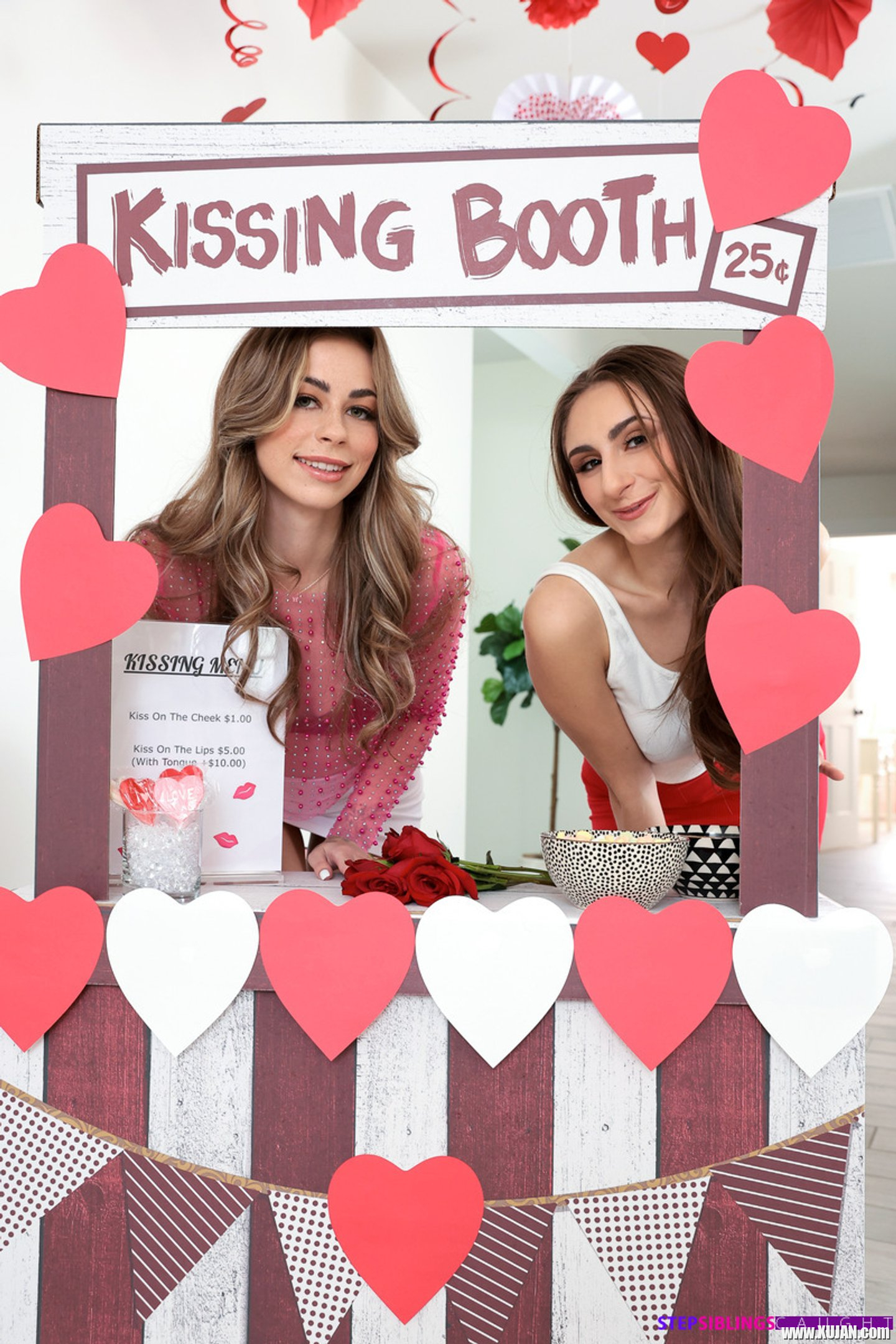 Kissing booth fun leads to FFM threesome with Penelope and Renee - Photo #3353616